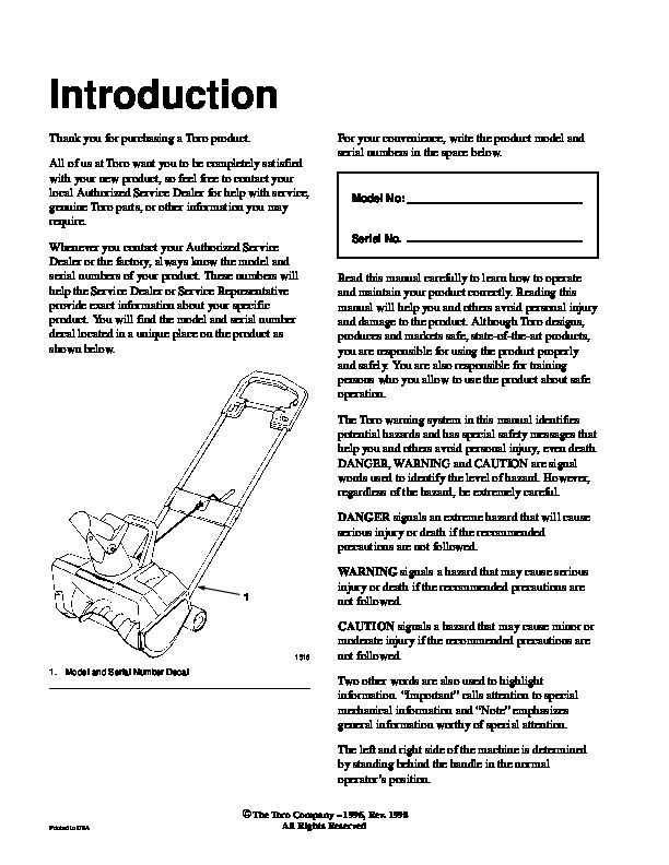 Free Toro Snow Blower User Manuals ManualsOnlinecom