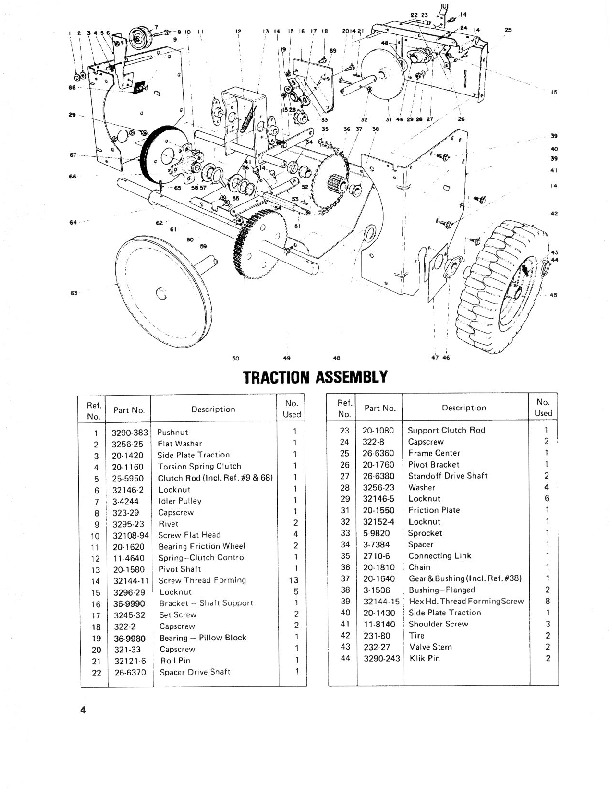 Toro 38050 724 Snowblower Parts Catalog, 1979