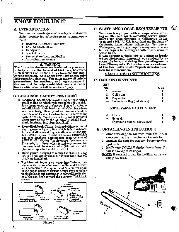 Poulan 2100 2400 Chainsaw Owners Manual