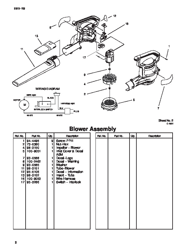 Toro 51553 Rake And Vac Blower Parts Catalog 2000