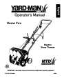Yard-Man 769-02494 Electric Snow Blower Owners Manual by MTD page 1