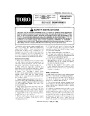 Toro 3521 521 38035 38052 Snow Blower Operators Manual 1989-1990 page 1