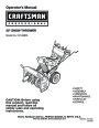 Craftsman 247.88833 33-Inch Snow Blower Owners Manual page 1