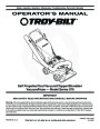 MTD Troy-Bilt 070 Series Vacuum Chipper Shredder Hose Lawn Mower Owners Manual page 1