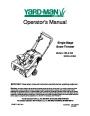 Yard-Man 2B5 295 E2B5 E295 Snow Blower Owners Manual by MTD page 1