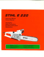 STIHL E220 Chainsaw Owners Manual page 1