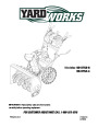 Yardworks 603753-6 60-3754-4 Snow Blower Owners Manual by MTD page 1