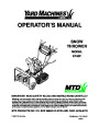 Yard Machines E740F Snow Blower Owners Manual by MTD page 1