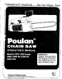 Poulan 1800 Super 2000 AV 2300 AV CVA Chainsaw Owners Manual page 1