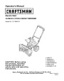 Craftsman 247.885550 22-Inch Snow Blower Owners Manual page 1