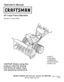 Craftsman C459.52833 45-Inch Snow Blower Owners Manual page 1