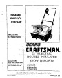 Craftsman 247.882900 21-Inch Electric Snow Blower Owners Manual page 1