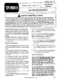 Toro 38052 521 Snowblower Operators Manual, 1993 page 1