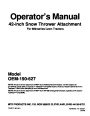 MTD 190-627 600 Series 42-Inch Snow Blower Owners Manual page 1