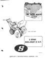 Simplicity 8 HP 805 Two Stage Snow Away Snow Blower Owners Manual page 1