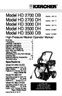 Kärcher HD 2700 DB DH 3000 DH 3500 DB C Gasoline Power High Pressure Washer Owners Manual page 1