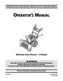 MTD 600 Series C D Style Snow Blower Owners Manual page 1