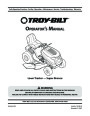 MTD Troy-Bilt Super Bronco Garder Tractor Lawn Mower Owners Manual page 1