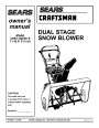 Craftsman C950.52930 0 31-Inch Snow Blower Owners Manual page 1