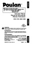 Poulan 2750 2775 2900 3050 Chainsaw Owners Manual page 1