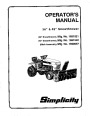Simplicity 1691521 1691522 1690557 36 42-Inch Snow Blower Owners Manual page 1