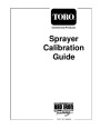 Toro Commercial Products Sprayer Calibration Guide 98006SL Sprayer Calibration Guide page 1