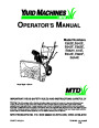 Yard Machines E602E E642EE642F E662E E662H 614E E644E E664F E6A4E Snow Blower Owners Manual by MTD page 1