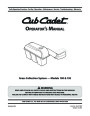 MTD Cub Cadet 190 192 Grass Collection System Lawn Mower Owners Manual page 1