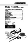 Kärcher K 502 M Electric Power High Pressure Washer Owners Manual page 1