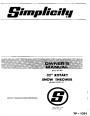 Simplicity 586 32-Inch Rotary Snow Blower Owners Manual page 1