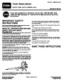 Toro 51585 Power Sweep Blower Operators Manual, 2008-2014 page 1