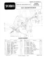 Toro 38035 3521 Snowblower Parts Catalog, 1988 page 1