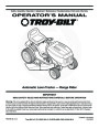 MTD Troy-Bilt Automatic Range Rider Tractor Lawn Mower Owners Manual page 1