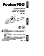 Poulan Pro 230 260 Chainsaw Owners Manual page 1