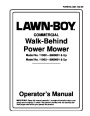 Toro Lawn-Boy 11002 11003 53cm Power Lawn Mower Operators Manual page 1