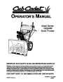MTD Cub Cadet 1333S WE Snow Blower Owners Manual page 1