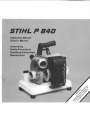 STIHL P 840 Motor Pump Owners Manual page 1
