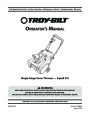 MTD Troy Bilt Squall 521 Snow Blower Owners Manual page 1