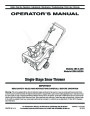 MTD 2B5 295 E2B5 E295 Snow Blower Owners Manual page 1
