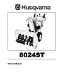 Husqvarna 8024ST Snow Blower Owners Manual page 1