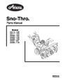 Ariens Sno Thro 924116 17 924300 924505 6 8 Snow Blower Parts Manual page 1