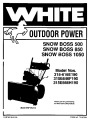 MTD White Outdoor Snow Boss 500 850 1050 315-616E190 315E646F190 315E666H190 Snow Blower Owners Manual page 1