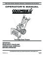 MTD Columbia 769-03265 Snow Blower Owners Manual page 1
