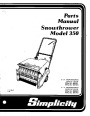 Simplicity 350 1690901 1691405 1690902 1691406 Snow Blower Owners Manual page 1