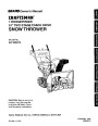 Craftsman 247.885570 24-Inch Snow Blower Owners Manual page 1