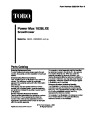 Toro Power Max 1028LXE 38640 Snow Blower Parts Catalog, 2006 page 1