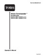 Toro Snow Commander 38600 38602 Snow Blower Operators Manual, 2002 page 1