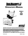 Yard Machines 615 E645E E665E Snow Blower Owners Manual by MTD page 1