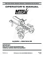 MTD 500 Series Log Splitter Lawn Mower Owners Manual page 1