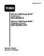 Toro 1028 Power Shift 38558 Snow Blower Operators Manual, 1999 – French page 1